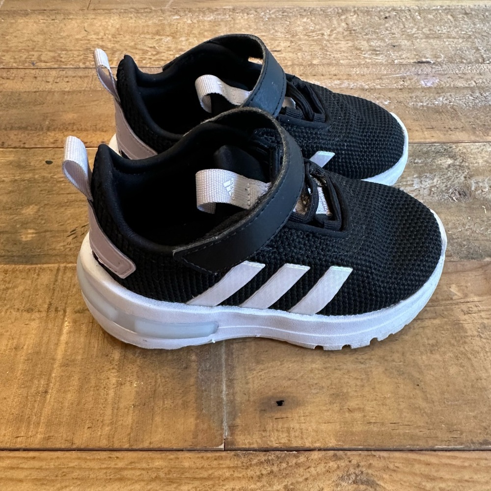 Adidas Kids Black and White Sneakers